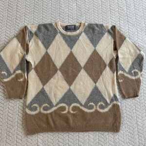Vintage- MarisaChristina Collection Women's Argyle Sweater Size L